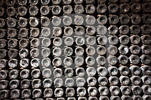 Sparkling wine storing for secondary fermenting in cellar