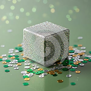 Sparkly Cube with Sequins