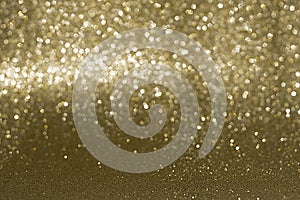 Sparkly glitter, golden background bokeh effect