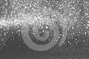 Sparkly glitter, silver background bokeh effect photo