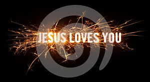 Sparkly glowing title card for Jesus Loves You
