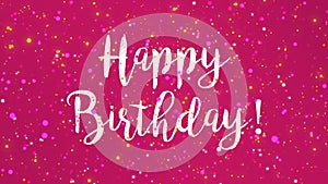 Sparkly pink Happy Birthday greeting card video