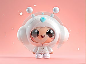 Sparkly Pink Sparkle Princess A Cuddly WhiteEyed Wonder