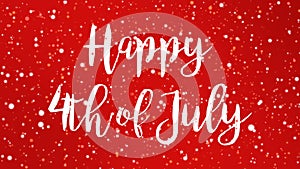 Sparkly red Independence Day greeting card video