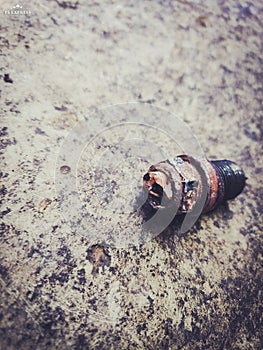 Sparkplug on cement