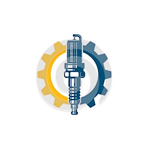 sparkplug icon vector illustration