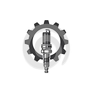 sparkplug icon vector illustration photo