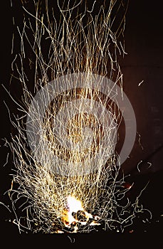 Sparks From Blacksmith Forge