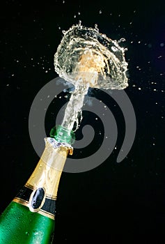 Sparks of champagne