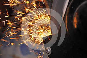 Sparks from Grinder