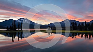 Sparks Lake Summer Sunset