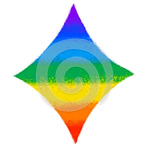 Sparky diamond symbol pride rainbow symbol LGBTQ equality rights hand drawn illustration