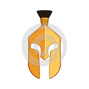 sparta spartan helmet cartoon vector illustration