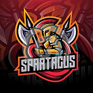 Spartacus esport mascot logo design