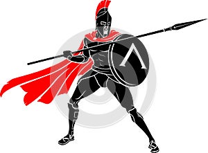 Spartan Battle Warrior Spear and Shield