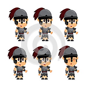 Spartan Cartoon Idle Game Character Animation Sprite Template