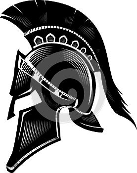 Spartan Helm Design Calligraphic