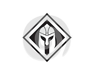 Spartan helmet logo template