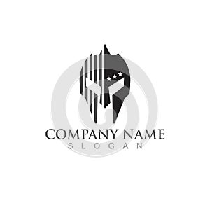 Spartan helmet logo template