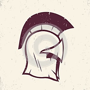 Spartan helmet logo vector element