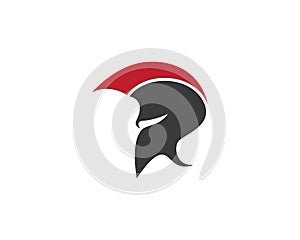 Spartan helmet vector icon illustration