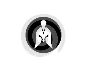 Spartan helmet vector icon illustration