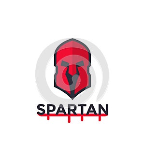 Spartan helmet, vector logo concept