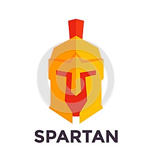 Spartan helmet, vector logo template