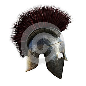 Spartan helmet on an white background.