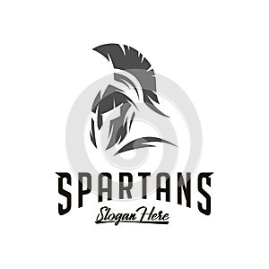 Spartan Logo Vector, Sparta Logo Vector, Spartan Helmet Logo Template, Icon Symbol