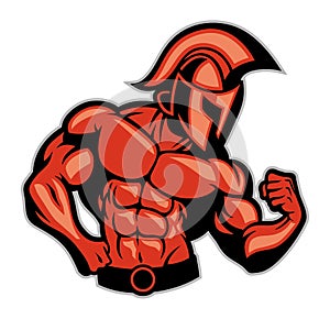 Spartan muscle posing