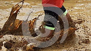 Spartan obstacle running race.