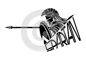 Spartan with a spear and shield.