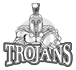 Spartan Trojan American Football Sports Mascot