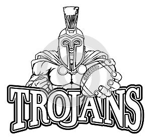 Spartan Trojan American Football Sports Mascot photo