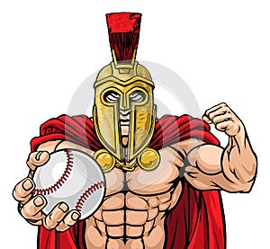 Spartan Trojan Baseball Sports Mascot