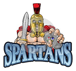 Spartan Trojan Gamer Warrior Controller Mascot