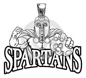 Spartan Trojan Gamer Warrior Controller Mascot photo
