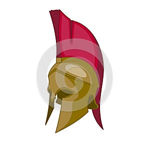 Spartan warrior helmet vector illustration