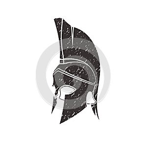 Spartan warrior helmet vector illustration