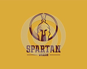 Spartan Warrior logo design concept, sport logo vector template