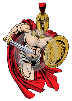 Spartan warrior mascot