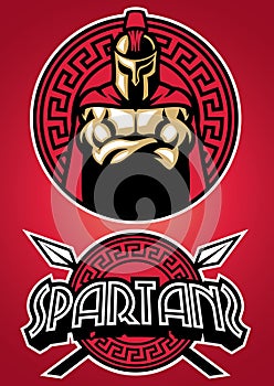 Spartan Warrior mascot set