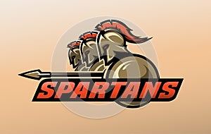 Spartan warriors. Logo, symbol.