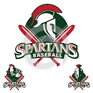 Spartans Baseball insignia vector illustration