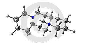 Sparteine molecular structure isolated on white