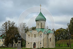 Spaso-Preobrazhensky cathedral surrounded by autumn trees in Pereslavl-Zalessky