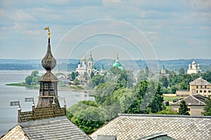 Spaso-Yakovlevsky Monastery at Lake Nero in Spring Morning