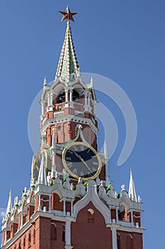 Spasskaya Clock tower, Red Square, Moscow