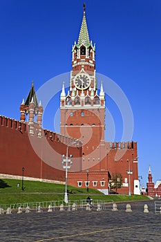 A Spasskaya tower of Kremlin, Moscow, Russia